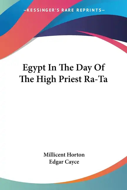 Egypt In The Day Of The High Priest Ra-Ta - Paperback