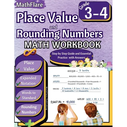 Place Value and Expanded Notations Math Workbook 4th Grade: Place Value Grade 4, Expanded and Standard Notations with Answers - Paperback