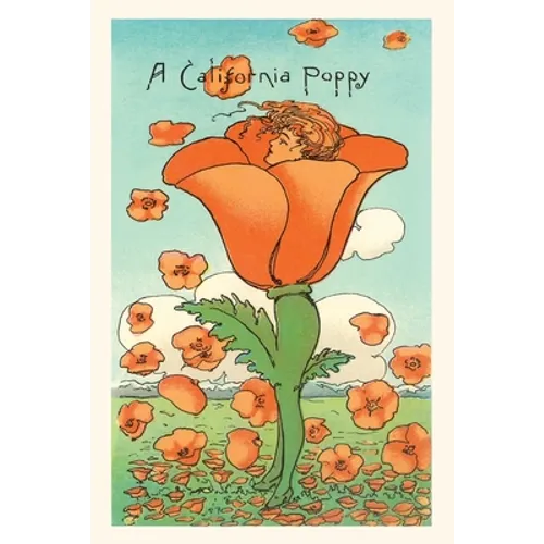 The Vintage Journal Illustration of California Poppy Person - Paperback