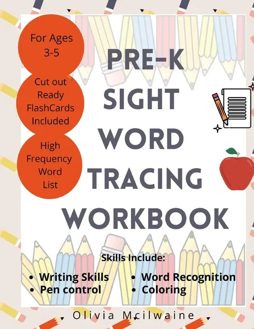 Pre-K Dolch Sight Word Tracing - Paperback