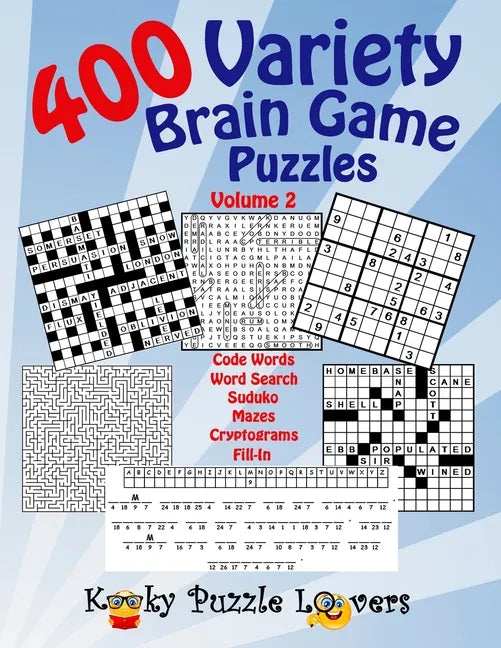 Variety Brain Game Puzzle Book, Volume 2: 400 Puzzles - Paperback