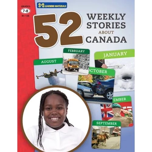 52 Weekly Nonfiction Stories About Canada Grades 7-8 - Paperback