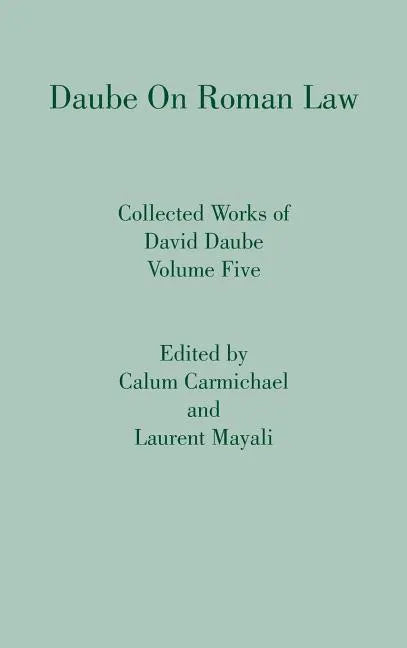 Daube on Roman Law - Hardcover