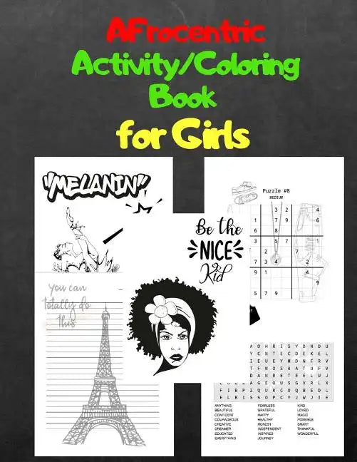 Afrocentric Activity/Coloring Book for Girls: Sudoku, Word Search, & Coloring Images with Positive Affirmations - Paperback