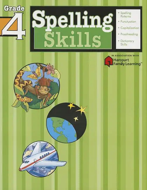 Spelling Skills: Grade 4 (Flash Kids Harcourt Family Learning) - Paperback