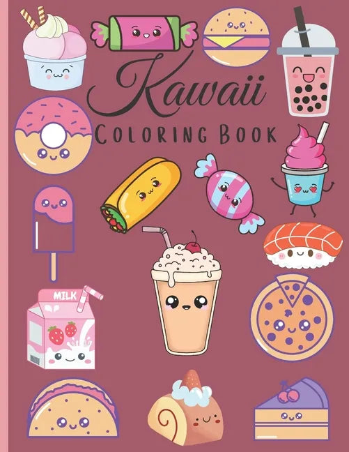 Kawaii Coloring Book: Cute kawaii coloring book to enjoy - Paperback