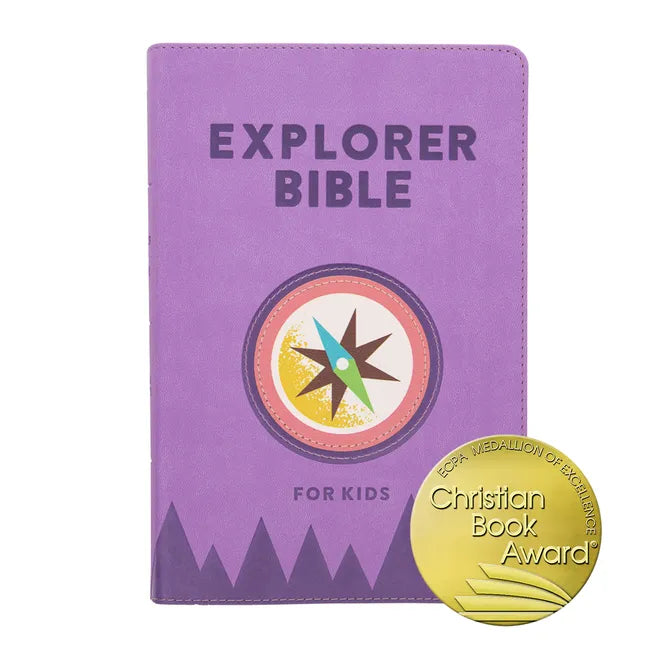 CSB Explorer Bible for Kids, Lavender Compass Leathertouch, Indexed - Imitation Leather