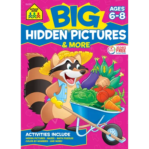 School Zone Big Hidden Pictures & More Workbook - Paperback