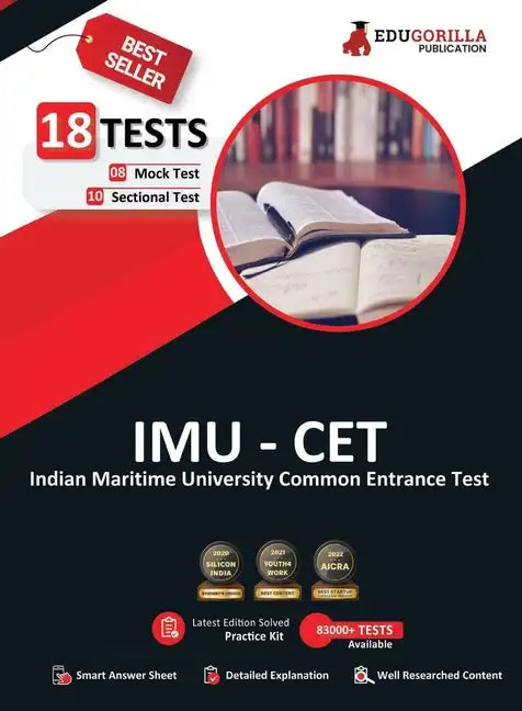 Imu CET 2023: Indian Maritime University Common Entrance Test - 8 Mock Tests and 10 Sectional Tests (2000 Solved Questions) with Fre - Paperback