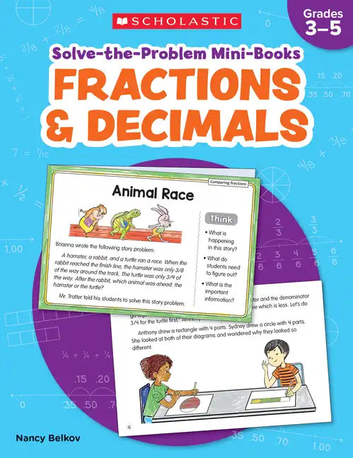 Solve-The-Problem Mini Books: Fractions & Decimals - Paperback
