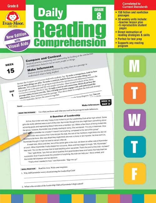 Daily Reading Comprehension, Grade 8 Teacher Edition - Paperback