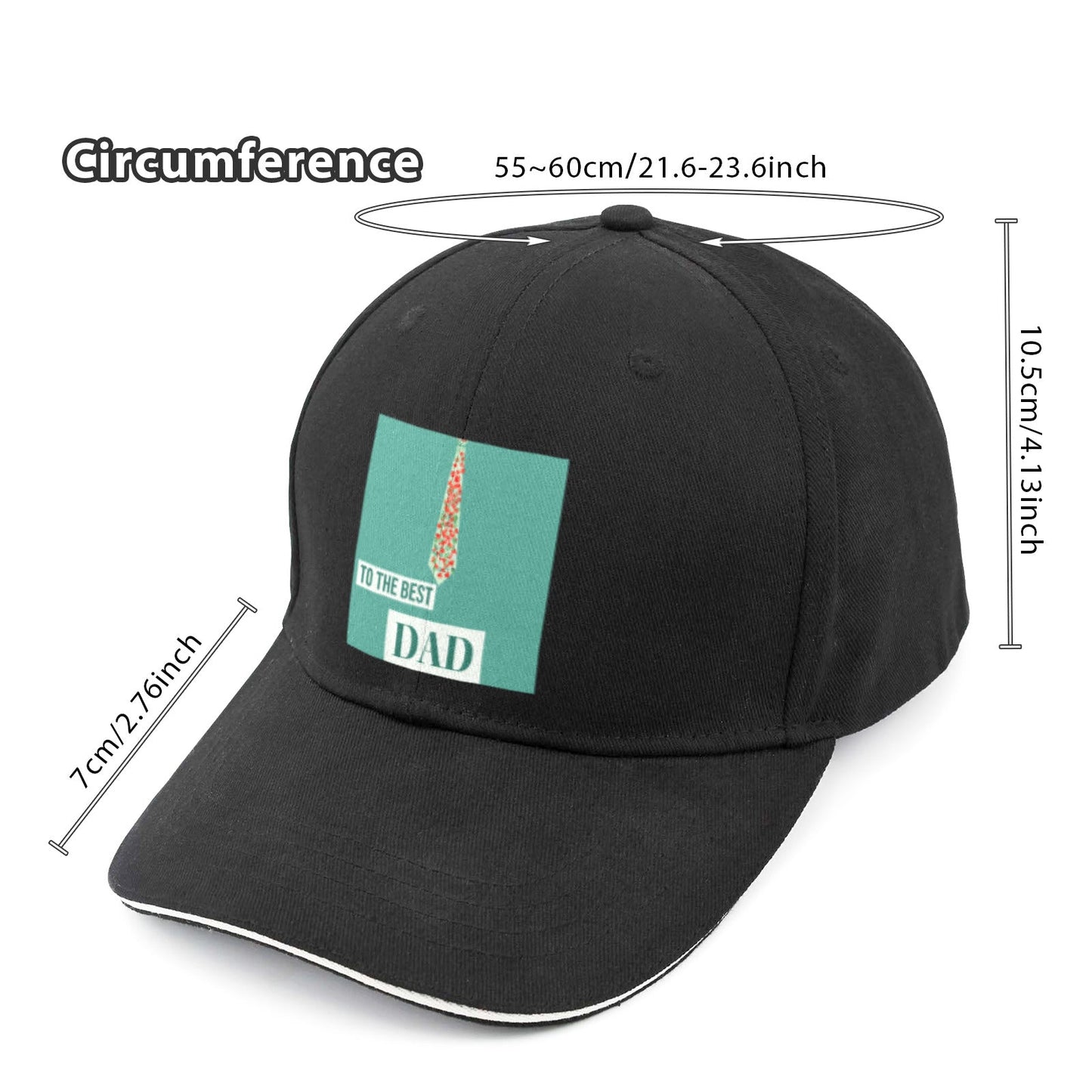 Best Dad Ever Polka Dots Sandwich Peak Cap (Made in USA)