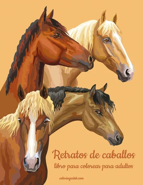 Retratos de caballos libro para colorear para adultos - Paperback