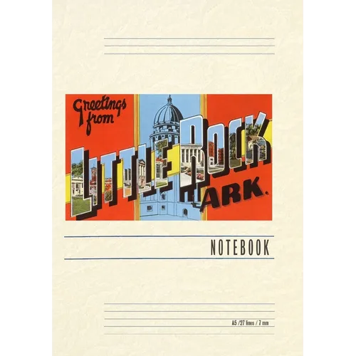 Vintage Lined Notebook Greetings from Little Rock - Paperback