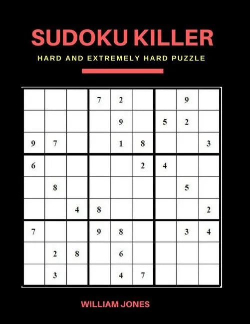 Sudoku Killer: Hard Sudoku Game Books Puzzle for Everyday Challenge, Brain Game for Teens and Adults, Large Print - Paperback