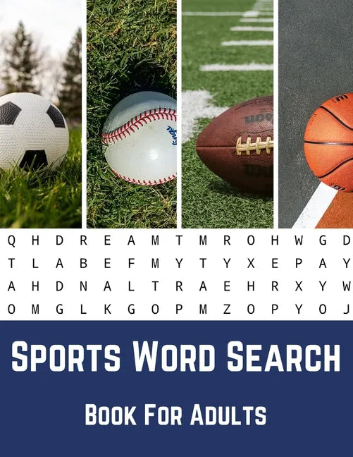 Sports Word Search Book For Adults: Large Print Puzzle Book Gift With Solutions - Paperback