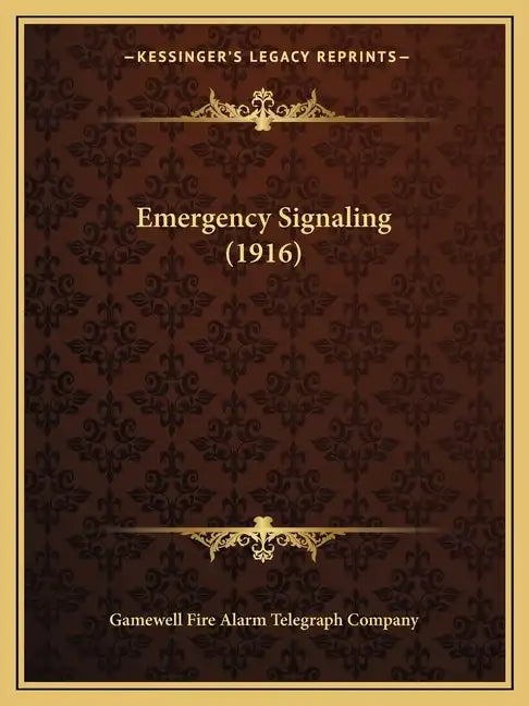 Emergency Signaling (1916) - Paperback