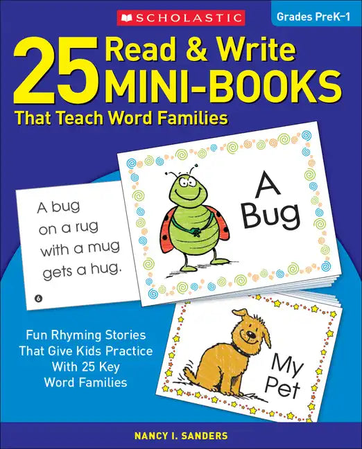 25 Read & Write Mini-Books: That Teach Word Families - Paperback