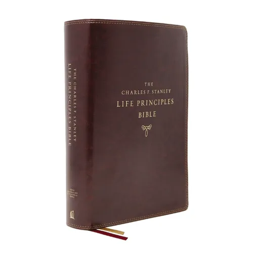 Nasb, Charles F. Stanley Life Principles Bible, 2nd Edition, Leathersoft, Burgundy, Comfort Print: Holy Bible, New American Standard Bible - Imitation Leather