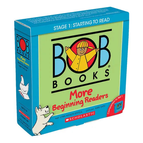 Bob Books - More Beginning Readers Box Set of 12 Paperbacks Decodable Phonics Books, Ages 4 and Up, Kindergarten (Stage 1: Starting to Read) - Boxed Set