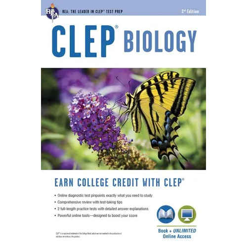 Clep(r) Biology Book + Online - Paperback