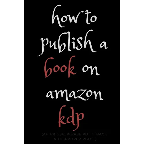 how to publish a book on amazon kdp - Paperback