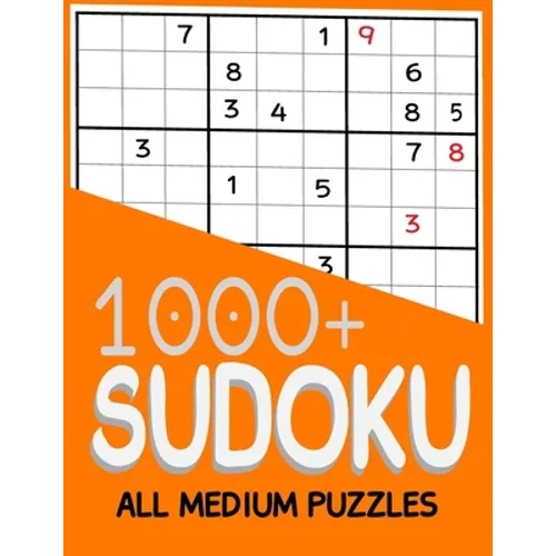 1000+ Sudoku All Medium Puzzles: Sudoku medium book, puzzles for adults 1000+ - Paperback
