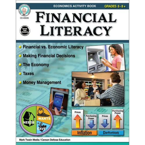 Financial Literacy Workbook, Grades 6 - 12 - Paperback