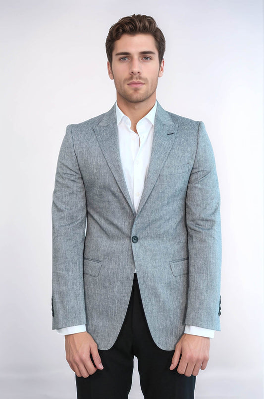 Peak Lapel Slim-Fit Smoked Jacket - Wessi