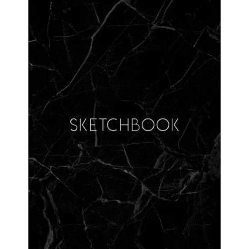 Sketchbook: Marble cover, sketchbook for Drawing, Coloring, Sketching and Doodling, 8.5 x 11 110 pages - Paperback