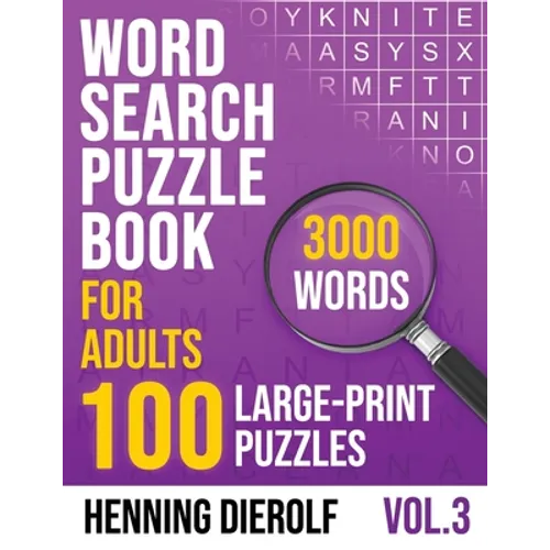Word Search Book for Adults: 100 Large-Print English Puzzles - Paperback