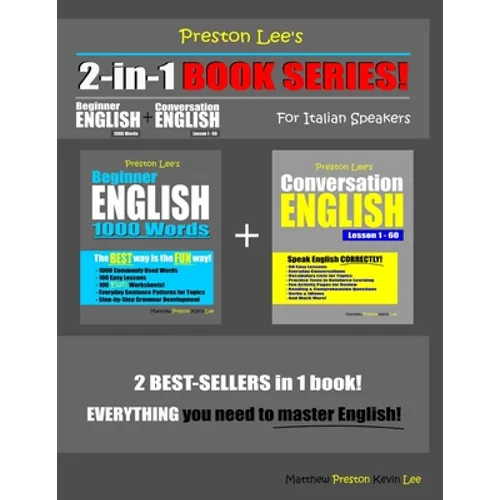 Preston Lee's 2-in-1 Book Series! Beginner English 1000 Words & Conversation English Lesson 1 - 60 For Italian Speakers - Paperback