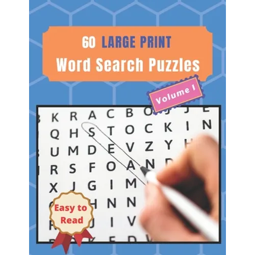 60 Large Print Word Search Puzzles: Easy to read and great brain training - Paperback