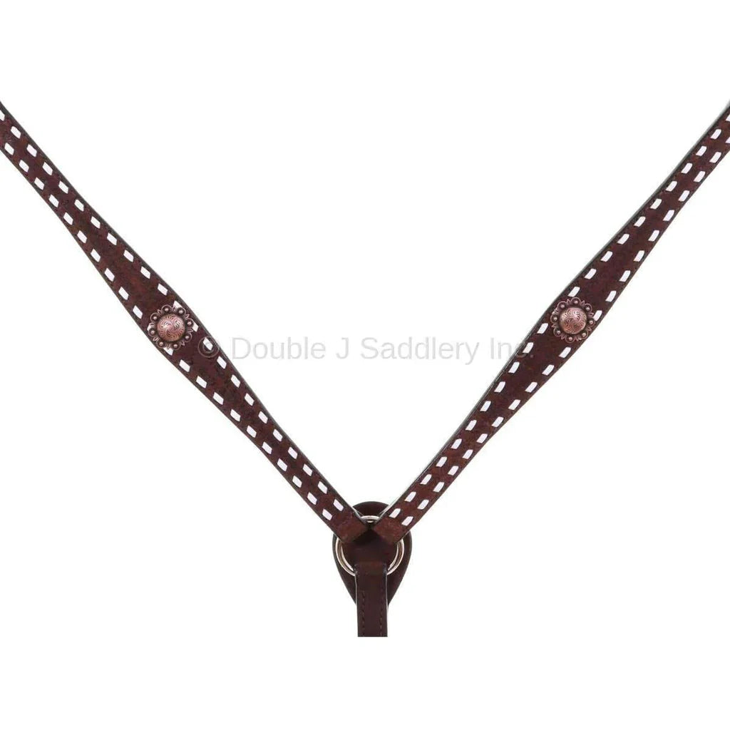 White Buckstitch Breast Collar