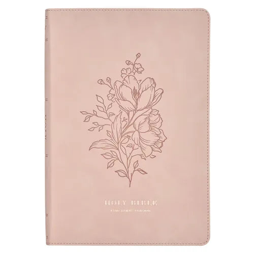 KJV Bible Thinline LP Faux Leather Trust, Pink - Paperback