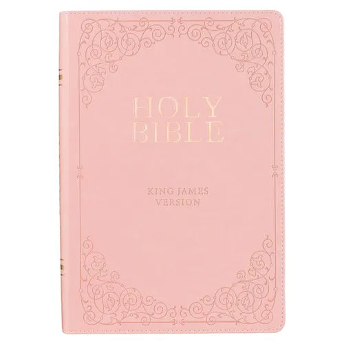 KJV Bible Giant Print Full-Size Faux Leather, Pink) - Imitation Leather