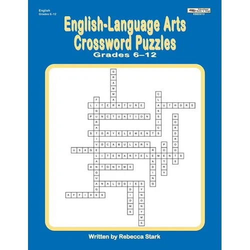 English-Language Arts Crossword Puzzles Grades 6-12 - Paperback