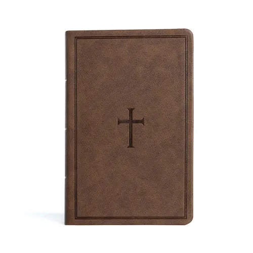 CSB Large Print Personal Size Reference Bible, Brown Leathertouch, Indexed - Imitation Leather
