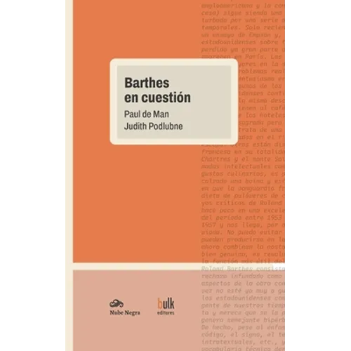 Barthes en cuestión - Paperback