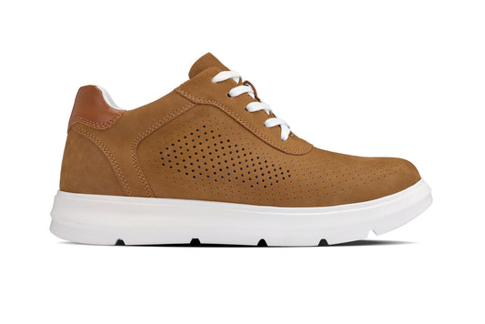 CALTO - J1583 - 2.6 Inches Taller (Brown) - Lightweight Casual Walkers
