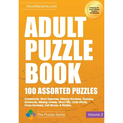 Adult Puzzle Book 100 Assorted Puzzles Volume 3 - Paperback