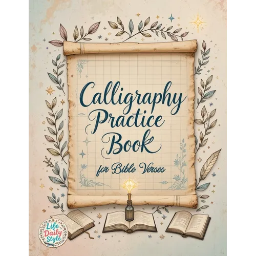 Calligraphy Practice Book: For Bible Verses - A Christian Calligraphy Workbook with Hand Lettering & Tracing Sheets Easter & Religious Gifts for Adult - Paperback
