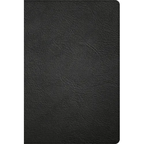 CSB Large Print Thinline Bible, Holman Handcrafted Collection, Black Premium Goatskin - Leather