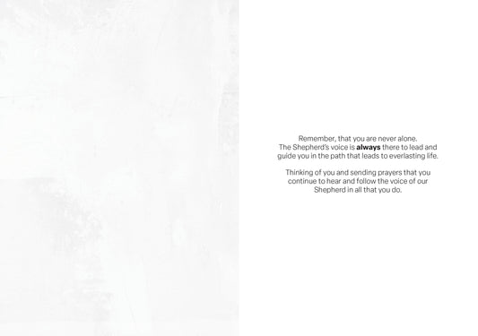 'My Sheep Listen to My Voice' Greeting Card