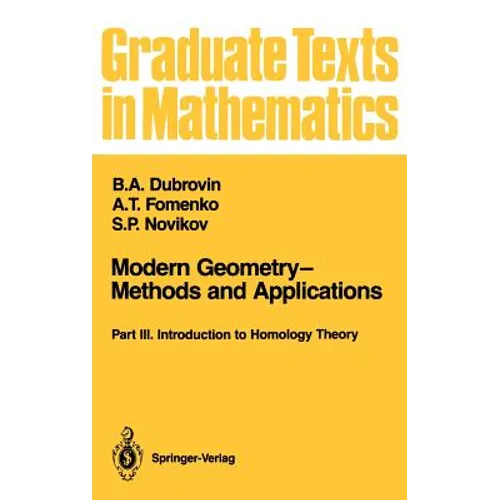 Modern Geometry--Methods and Applications: Part III: Introduction to Homology Theory - Hardcover