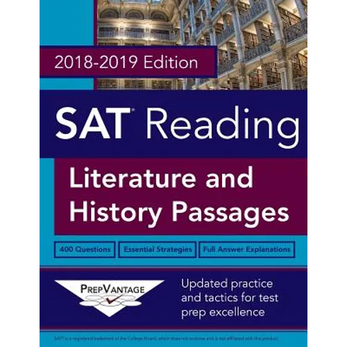 SAT Reading: Literature and History, 2018-2019 Edition - Paperback
