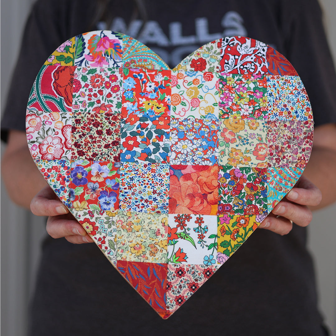 Fabric-Faced Pallet Hearts