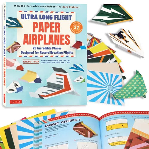Ultra Long Flight Paper Airplanes: 20 Incredible Planes Designed for Record Breaking Flights - Paperback
