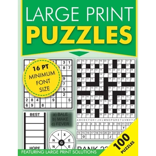 Large Print Puzzles: Featuring large print solutions - Paperback