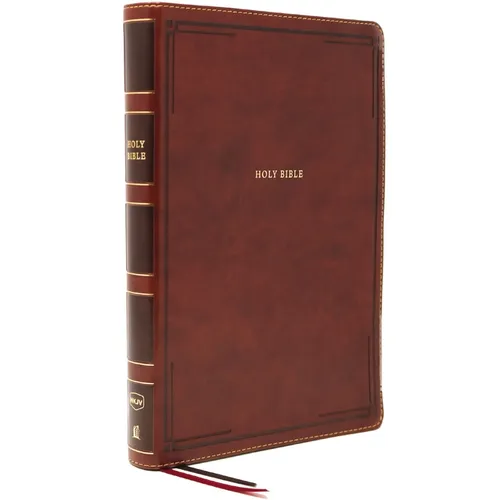 Nkjv, Thinline Bible, Giant Print, Leathersoft, Brown, Thumb Indexed, Red Letter Edition, Comfort Print: Holy Bible, New King James Version - Imitation Leather
